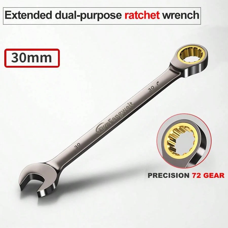 Ratchet Wrench 6-32mm, Combination Wrench, Dual-Use Wrench, Universal Repair Tool for Car and Motorcycle Maintenance