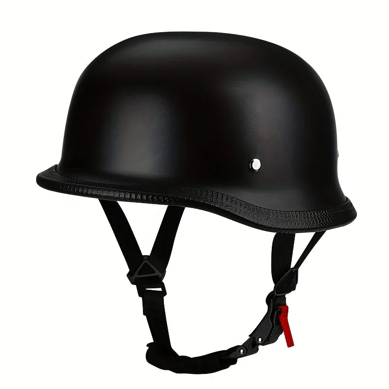 Motorcycle Half Helmet German Leather Vintage Helmet Casco Moto Motorcycle Open Face Helmet Biker Pilot DOT Certification M-L-XL