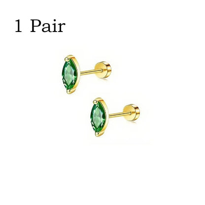 6/2Pcs Hypoallergenic Tiny 20G Stainless Steel Stud Earring for Women, Dainty CZ Cartilage Conch Helix Ear Piercing Jewelry Gift