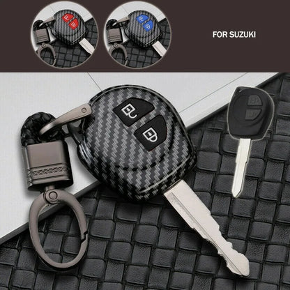 ABS Carbon 2 Button Car Remote Key Cover Case For Suzuki Swift Ignis Vitara Liana Ciaz Baleno Car Key Fob Case Cover Shell