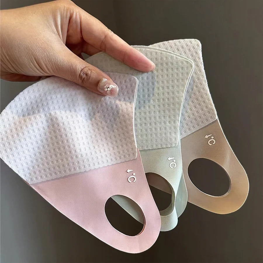 Summer Ice Feel Mask Women Traceless Sunscreen Sunshade Mask Eye Protection Angle Ice Silk Fashion Shade Mask