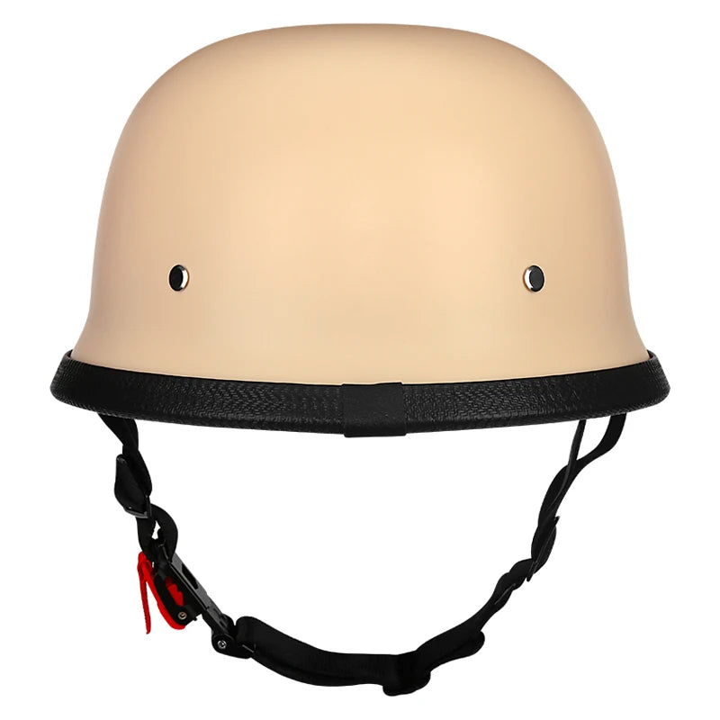 Motorcycle Half Helmet German Leather Vintage Helmet Casco Moto Motorcycle Open Face Helmet Biker Pilot DOT Certification M-L-XL