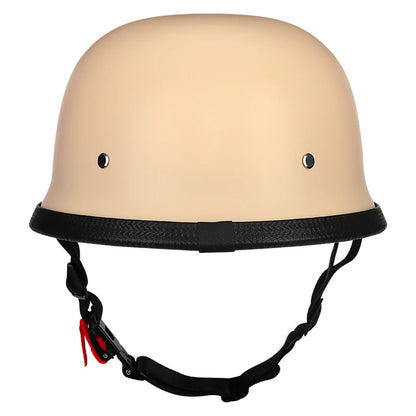 Motorcycle Half Helmet German Leather Vintage Helmet Casco Moto Motorcycle Open Face Helmet Biker Pilot DOT Certification M-L-XL
