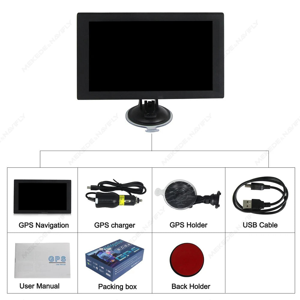 2025 7" 9" NEW Car GPS Navigation HD  Touch Screen Satellite navigation Offline 2D 3D GPS Navigation Voice And Image Prompts