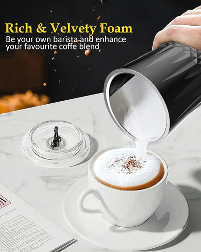 4 in 1 Electric Milk Frother And Steamer  240ml Electric Hot And Cold Milk Frother For Coffee Cappuccino Automatic Milk Frother