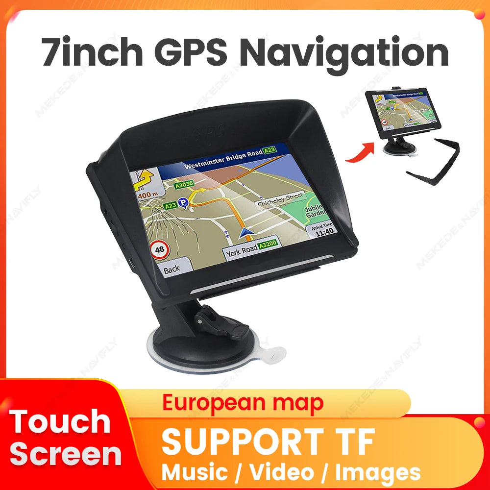 2025 7" 9" NEW Car GPS Navigation HD  Touch Screen Satellite navigation Offline 2D 3D GPS Navigation Voice And Image Prompts