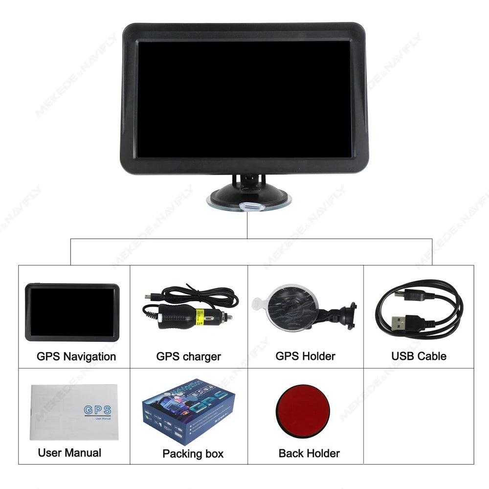 2025 7" 9" NEW Car GPS Navigation HD  Touch Screen Satellite navigation Offline 2D 3D GPS Navigation Voice And Image Prompts