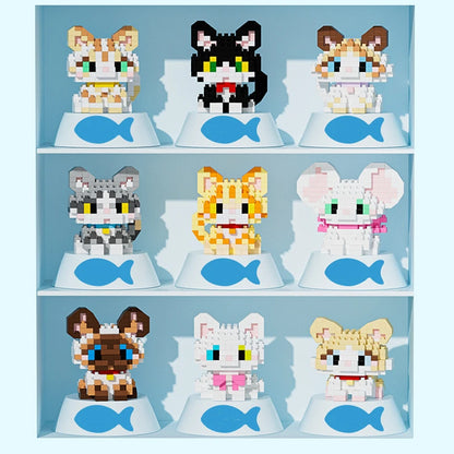 Pet Cat And Dog Animal Dolls Children's Educational Building Block Toys Suitable For Children's Birthday Gifts