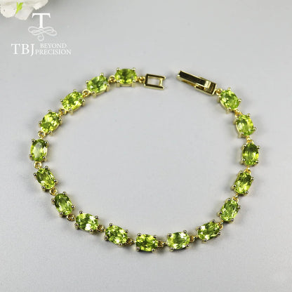 gemstone Bracelet 925 sterling silver real gemstone fine jewelry for women   nice  gift