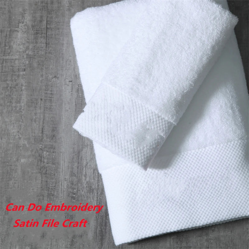 New 40X80CM White Pure Cotton Towel Adult Washing Face Bath Hotel Pure Cotton Men And Women SPA Soft Absorbent Lint-Free Towels