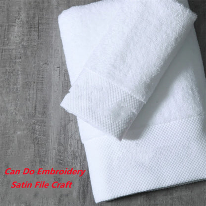 New 40X80CM White Pure Cotton Towel Adult Washing Face Bath Hotel Pure Cotton Men And Women SPA Soft Absorbent Lint-Free Towels