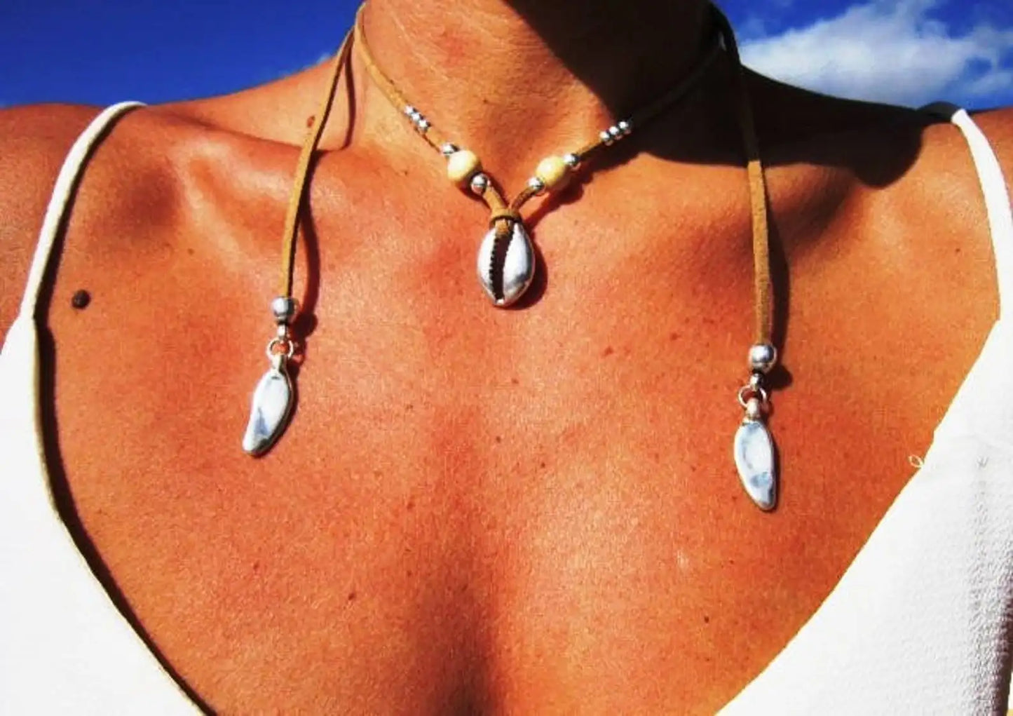 Boho Necklace Leather Cord Necklace Long Necklace Boho