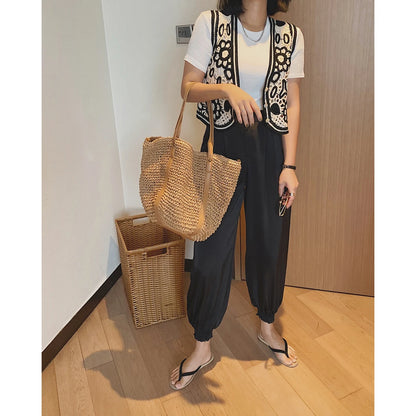 2022 Oem Woman Spring Summer Superimposed Knit Sweaters Vests Y2k Waistcoat Sleeveless Clothes New Vintage Crop Tops Cardigan