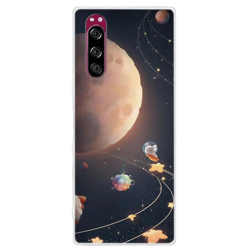 For Sony Xperia 5 Case Xperia5 Bumper Silicone TPU Soft Phone Cover For Sony Xperia 5 J9210 J8210 J8270 6.1' Cases Cartoon