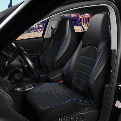Faux Leather Car Seat Cover Full Set Airbags Compatible and Split Bench Universal Auto Covers Style Car Seat Cover Auto Interior
