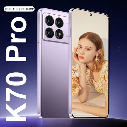 K70 Redmi 5G Jio Phone 3 Mobile 1500 4 Sim 16gb+512GB Mobile Phone Screen Smartphone