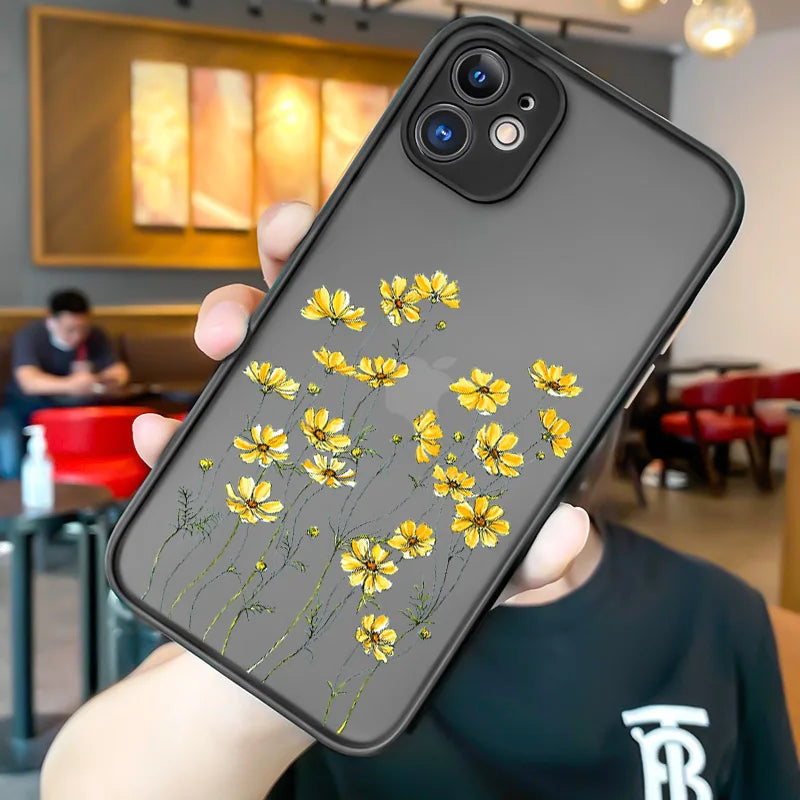 High Quality Rose Butterfly Design Luxury Mobile Phone Case for iPhone 15 Pro Max Shockproof Matte Finish Made TPU PC