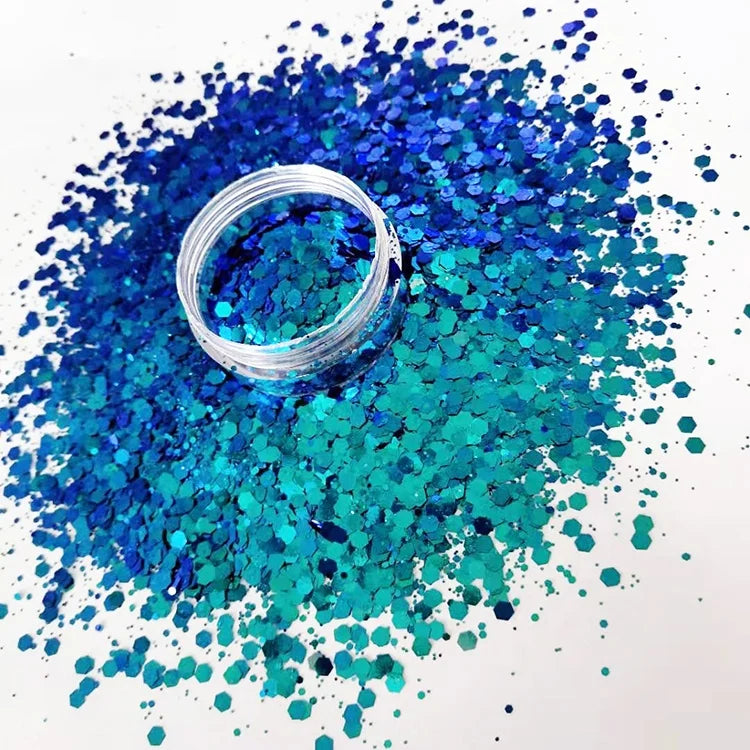 2023 Bulk Chameleon Glitter PET Craft Chunky Glitter 1kg for Christmas Decoration