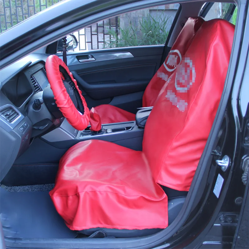 3-Piece Heavy Duty Universal Waterproof Front Car Seat Cover with Breathable Cushion Cover