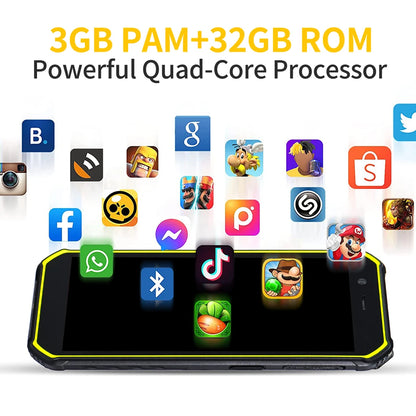2024 New Design Waterproof IP68 Shockproof 4G NFC CDMA 13MP Rear Camera Android 10.0 Rugged Mobile Phone