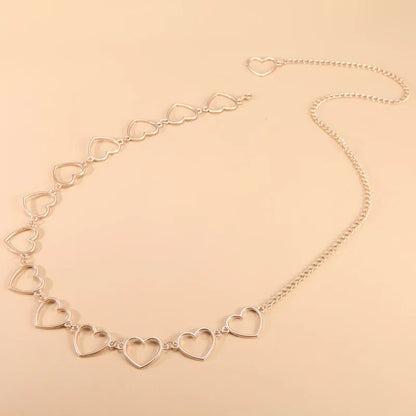 Sexy Body Waist Chain Jewelry For Women Fashion Minimalism Belly Belt Simple Heart Chain Bohemia Summer Beach Vacation Bijoux