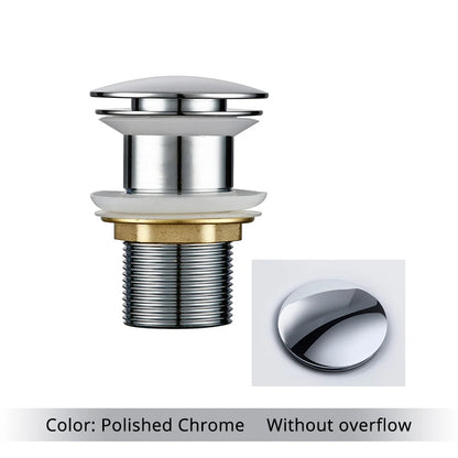 Pop up Drain Button Bathroom Sink Plug Black Gold Rose Siphon Waste Stopper Wash Basin Faucet Accessory for Kitchen Or Bath