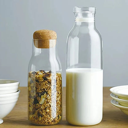 Glass seal jar transparent  coffee storage jar cork household glass tea Kitchen jar Glass sealed tank glass food storage jars