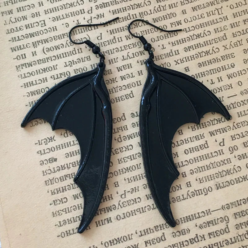 Bat Wing Earrings,Black Bat Earrings,Halloween Earrings,Vampire Bat Earrings,Bat Lovers,Witches,Gothic Victorian Earrings