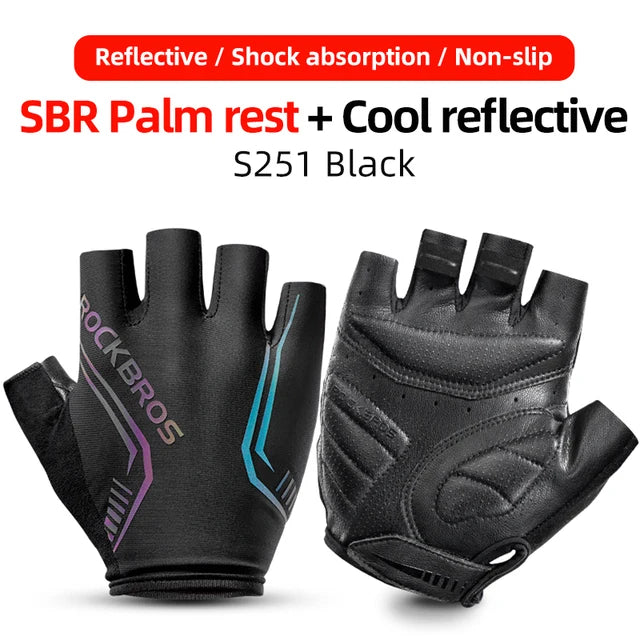 ROCKBROS Cycling  gloves Men Women Half Finger Gloves Breathable  Sports Gloves MTB Bike Bicycle Gloves