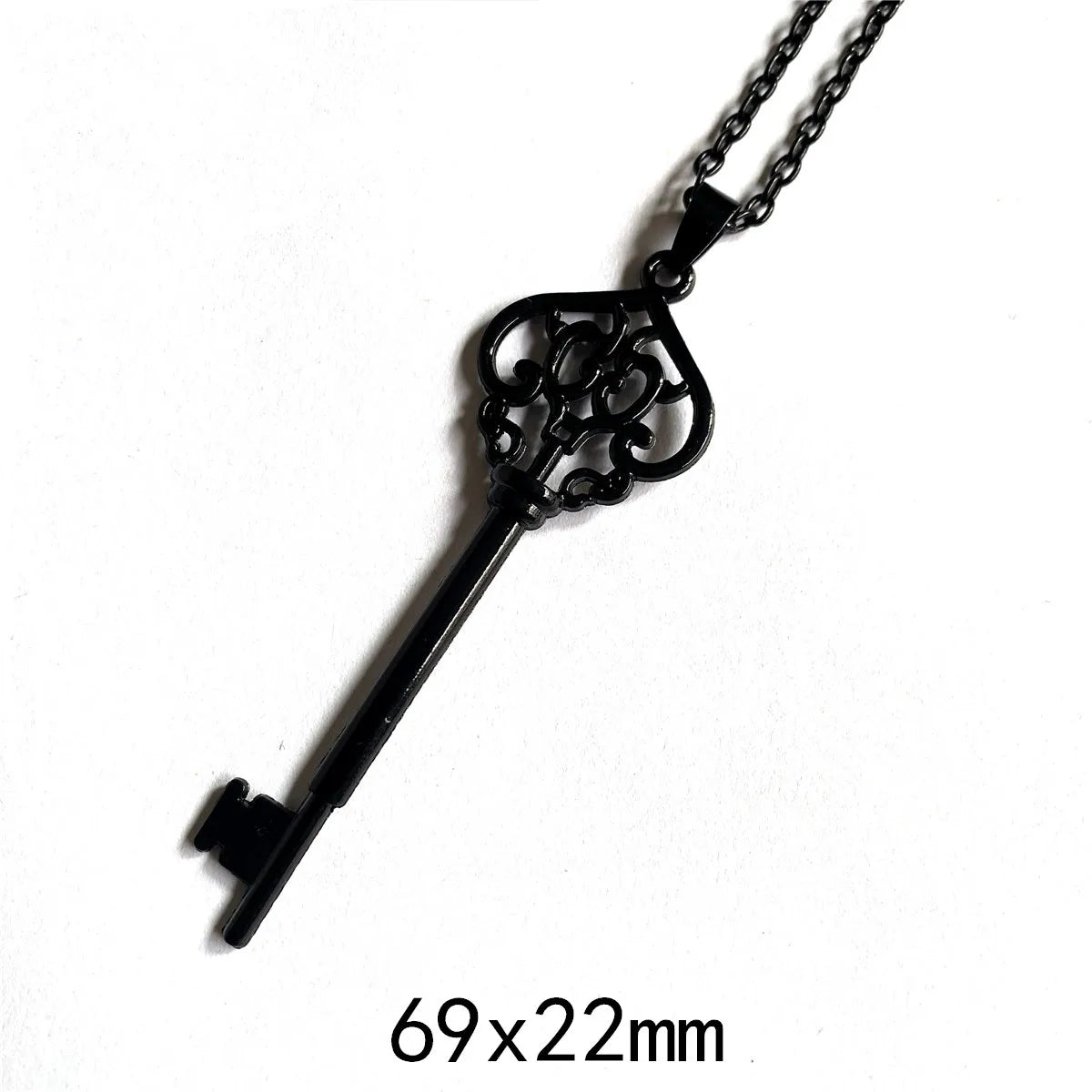 Key Necklace - Black Copper Antique Vintage Key Necklace - Key Necklace