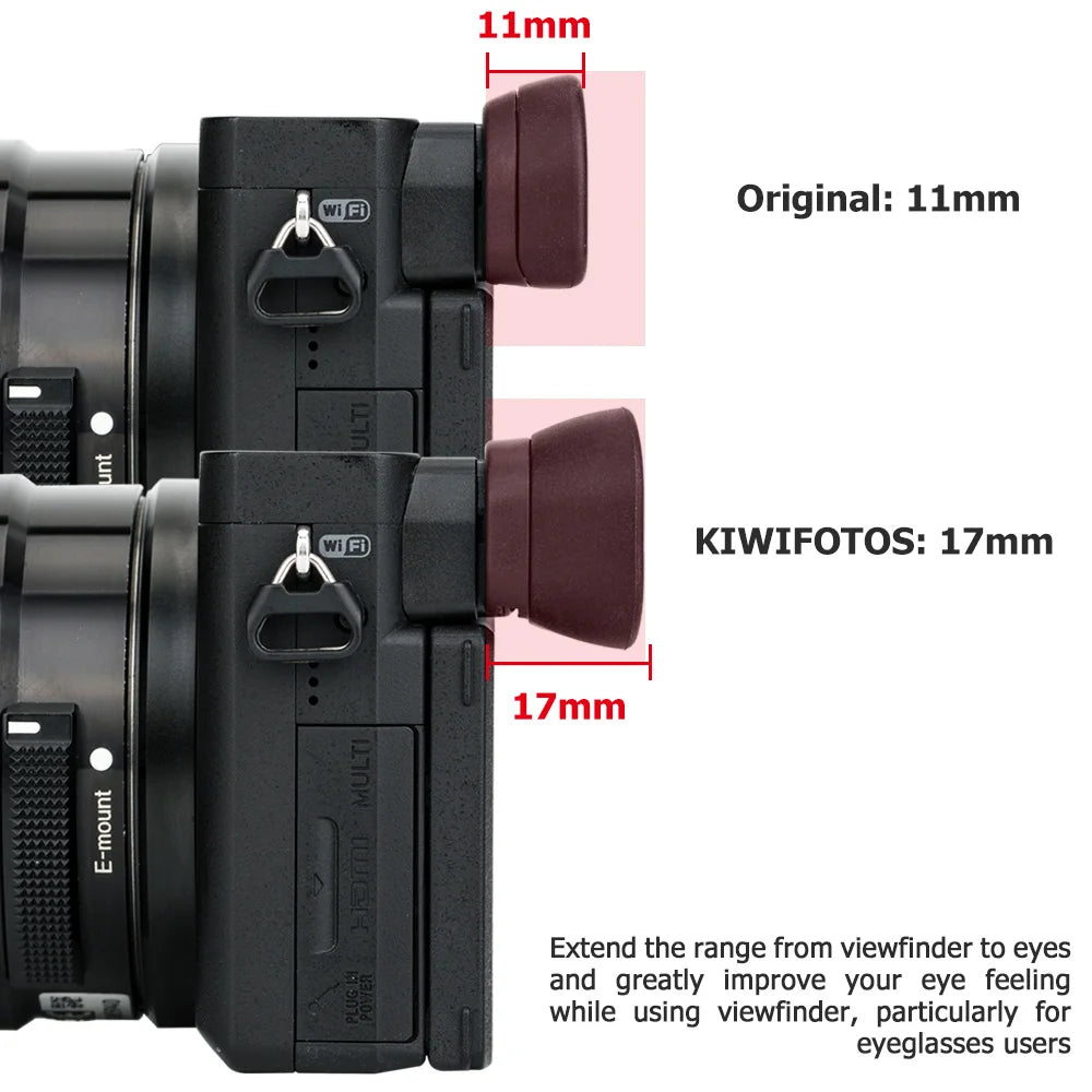 FDA-EP17 Soft Camera Viewfinder Eyepiece Extended Eyecup For Sony A6600 A6500 A6400 Eye Cup Protector Replaces For Sony FDA-EP17