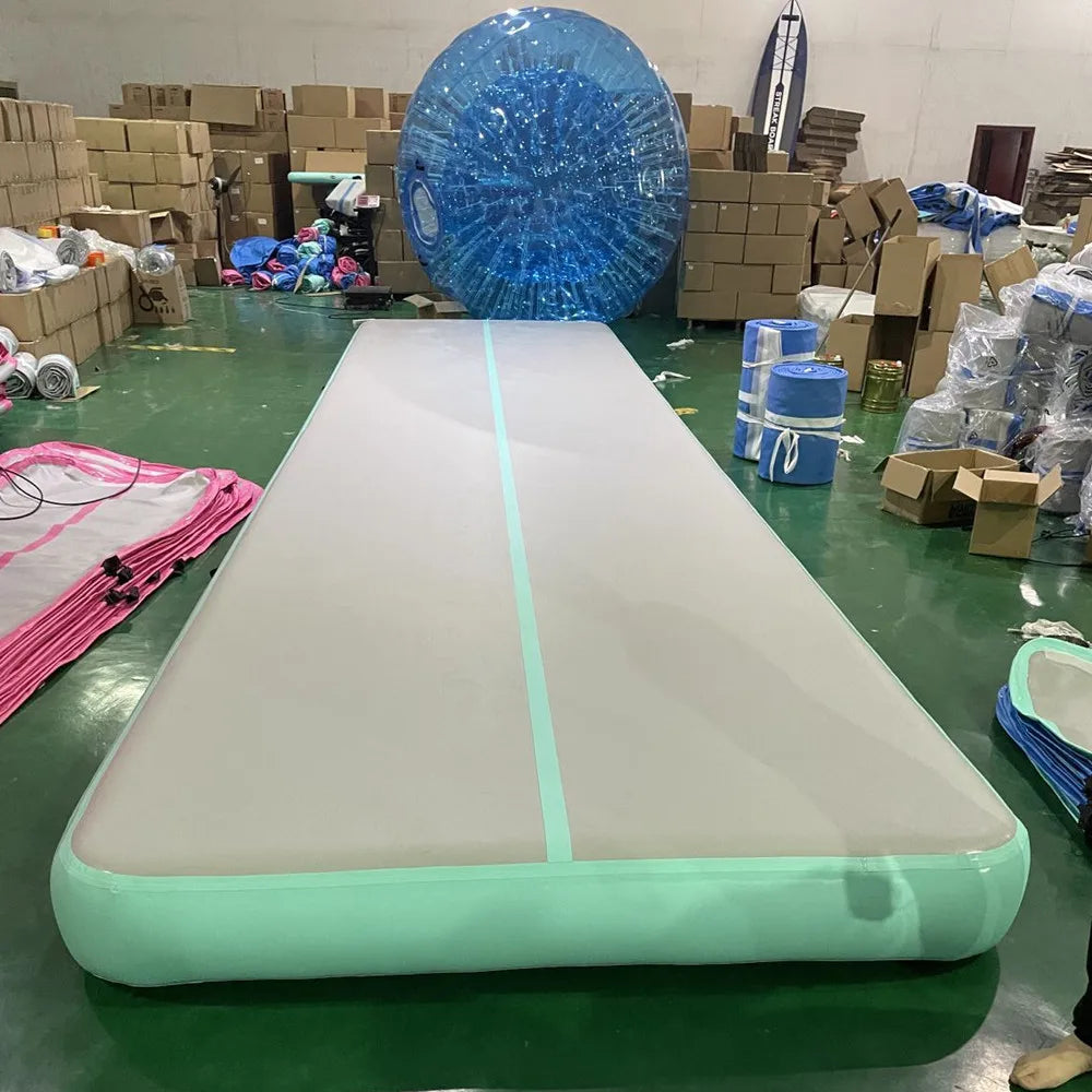 Inflatable Air Track Inflatable Gymnastics Tumble Track Gym Mat 9x2m for Air Floor Yoga Mat for Outdoor Sports