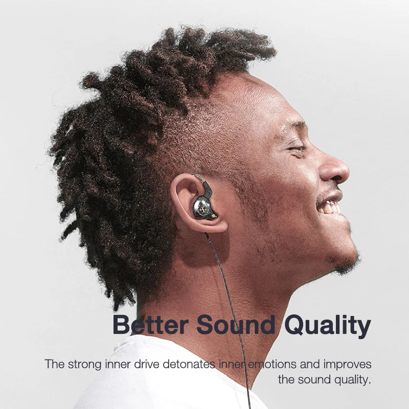 EARDECO Transparent Mobile Wired Headphones Bass for Phone Earphone In Ear Headphone Headset with Mic Earbuds Noise Cancelling