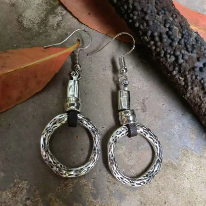 turquoise earrings jewelry dangle earrings boho earrings ethnic earrings leather Earrings big leather Earrings