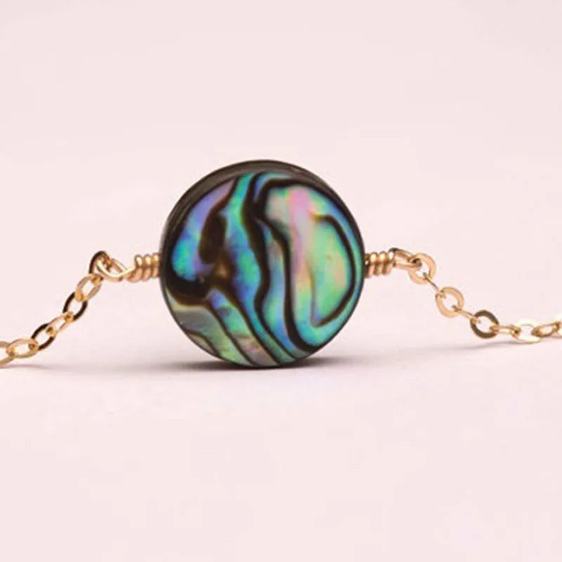 Abalone Necklace Paua Shell Necklace Sea Shell Necklace Beach Wedding Necklace Bridesmaid Necklace