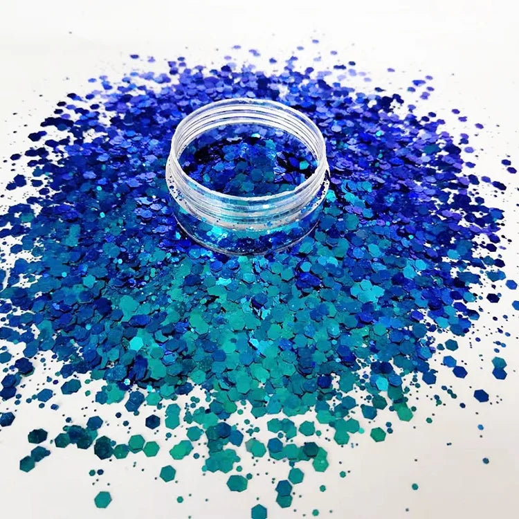 2023 Bulk Chameleon Glitter PET Craft Chunky Glitter 1kg for Christmas Decoration