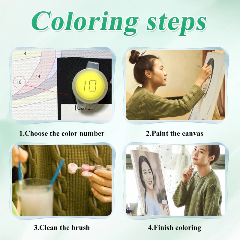 Paintings by Numbers Photo Customized DIY Oil Paint for portrait wedding family custom make diy  on  canvas  custom digita
