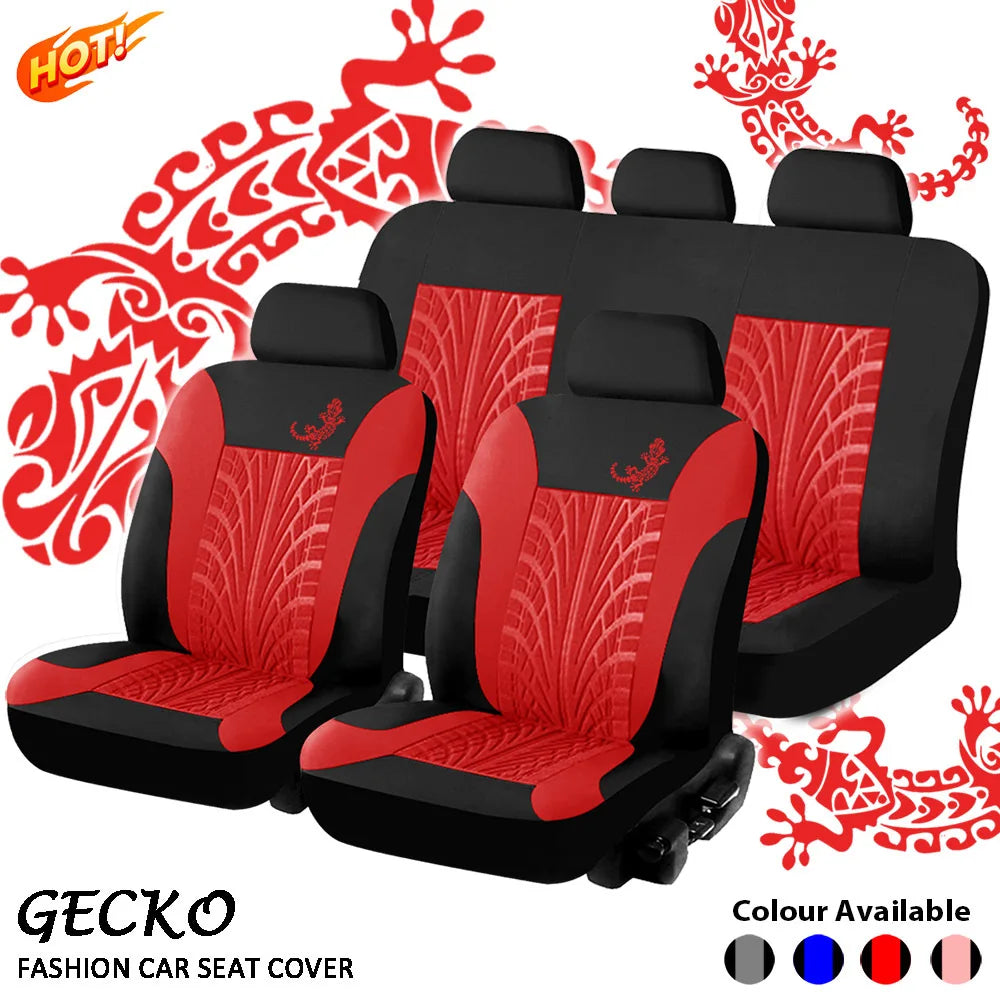Car Seat Cover Set GeckoPattern Universal Car Seat Cover Full Set Auto Seat Cover Car Styling Interior Accessories