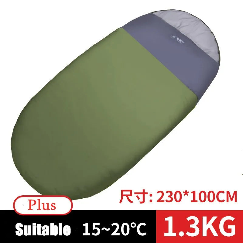 1-2 Person Adult Sleeping Bag Portable Outdoor Camping Travel Thick Watewrproof Warm Cotton Sleeping Bag Large Size Four Season