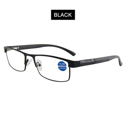 High Quality Stainless Steel Reading Glasses Men Women Fashion Presbyopic Eyeglasses Business Hyperopia Anti Blue Light Eyewear