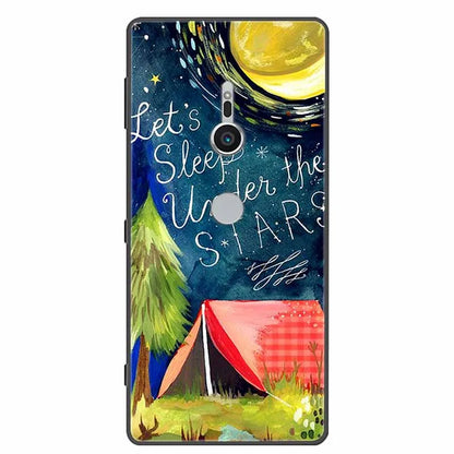 Case For Sony Xperia XZ1 XZ2 XZ3 Cover Silicone Painted Soft Phone Back Cases for Sony XZ2 Compact Premium Protective Funda Capa