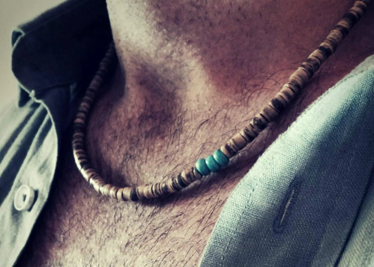 Mens Beaded necklace Necklace African Necklace Surfer necklace Mens necklace