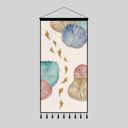 Tapestry decoration painting living room entrance porch new Chinese background cloth wall decoration hanging cloth wall decor
