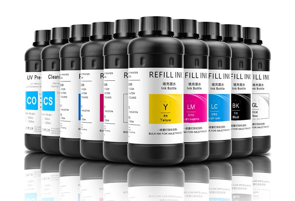 250 ml UV-härtende Tinte für Epson XP600, TX800, XP-600, TX-800, L800, L805, L1800, R290, R300, 1390, 1400, 1410, 1430, DX5, DX7, DX10 UV-Drucker