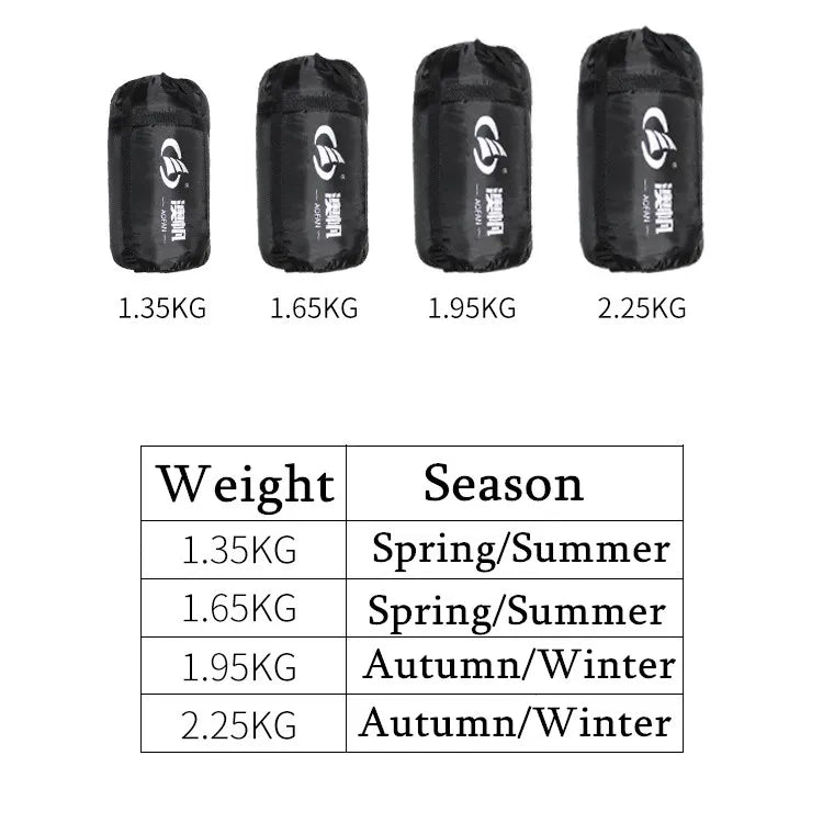 1-2 Person Adult Sleeping Bag Portable Outdoor Camping Travel Thick Watewrproof Warm Cotton Sleeping Bag Large Size Four Season