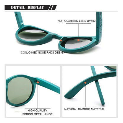 Sunglasses Man 2021 Classic Retro Real Bamboo Wood Sun Glasses High Quality Handmade  Polarized UV 400 Lens  Fashion