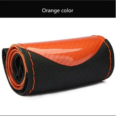 Steering Cover 38cm Soft Anti Slip DIY Hand Sewing Wear-resistant Car Steering-Wheel Braid With Needles Thread
