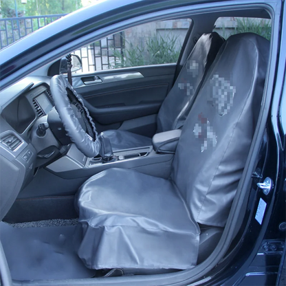 3-Piece Heavy Duty Universal Waterproof Front Car Seat Cover with Breathable Cushion Cover