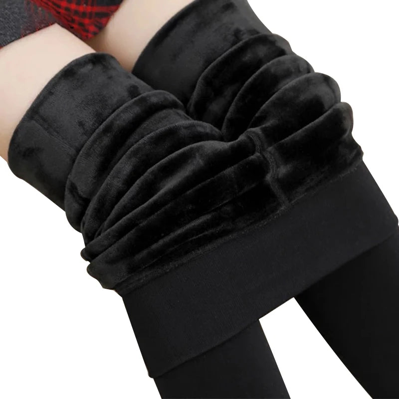 2021 Fashion Women's Autumn And Winter Leggings High Elasticity And Good Quality Thick Velvet Pants Warm Leggings