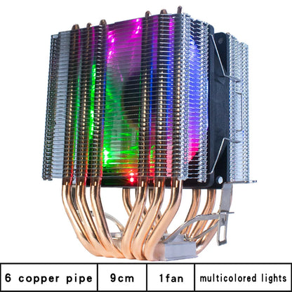 6 Copper Pipe Double Tower ARGB Cpu radiator Cooler 90MM 4Pin Fan 1200 1150 1155 1366 1700 AM3 AM4 X99 2011 PC Heat Sink 2011-V3